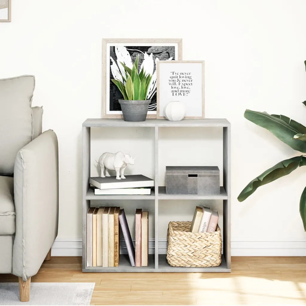 Libreria Divisorio Grigio Cemento 69,5x29x69,5 cm in Truciolato 858006