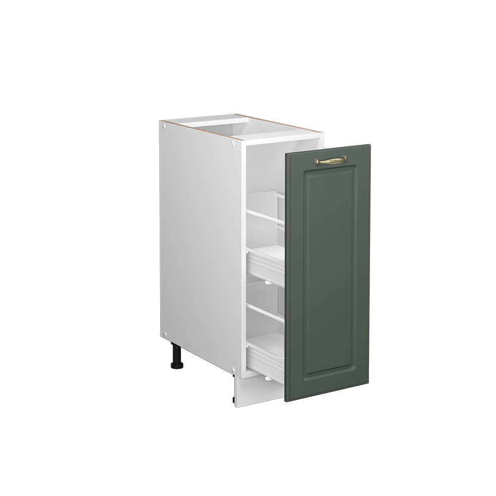 Armadio cucina dispensa alto Fame-Line Verde-oro rustico/Bianco 30 cm, PL Antracite Vicco