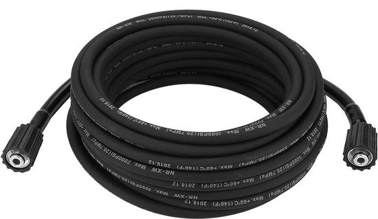Verlengslang in gomma da 10 m - Sostegno a 5800 PSI - Connettori M22 - Compatibilità universale - Utilizzo con acqua fredda