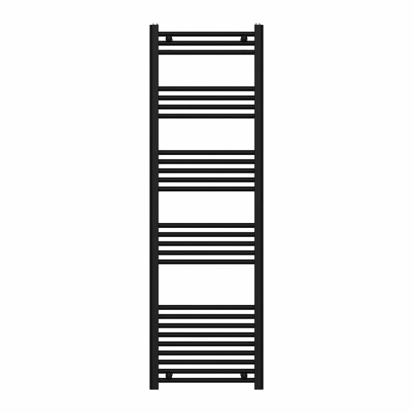 RADIATORE TERMOARREDO SCALDASALVIETTE NERO OPACO CON TUBOLARI Ø25MM MODELLO ELVIA - MM 840X500 WATT 414 INT.450  - MAM