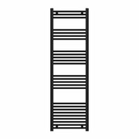 RADIATORE TERMOARREDO SCALDASALVIETTE NERO OPACO CON TUBOLARI Ø25MM MODELLO ELVIA - MM 1230X450 WATT 532 INT.400  - MAM