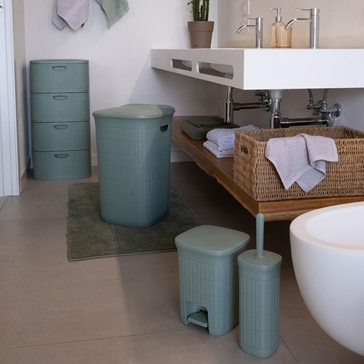 PATTUMIERA A PEDALE 'DOMUS' smoky blue  - STEFANPLAST