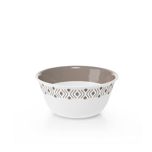 CIOTOLA 'TOSCA' Ø cm 13 x h.6 - bianco/tortora  - STEFANPLAST