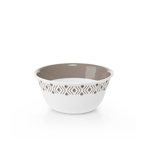 CIOTOLA 'TOSCA' Ø cm 13 x h.6 - bianco/tortora  - STEFANPLAST