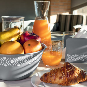 CIOTOLA 'TOSCA' Ø cm 13 x h.6 - grigio/bianco  - STEFANPLAST