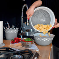 SCOLAPASTA 'TOSCA' grigio/bianco  - STEFANPLAST