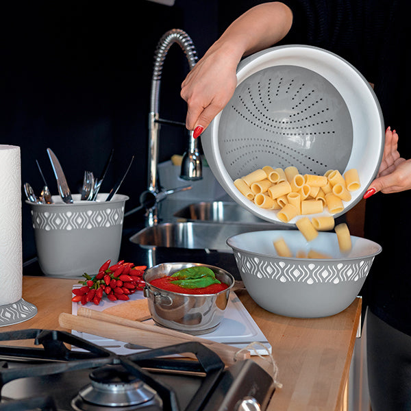 SCOLAPASTA 'TOSCA' grigio/bianco  - STEFANPLAST