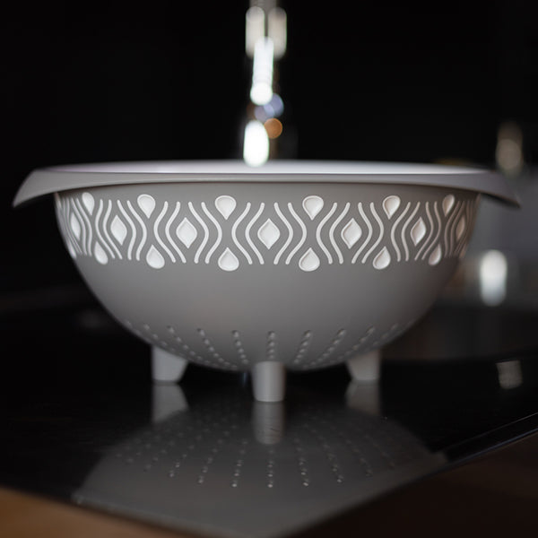 SCOLARISO CON COPERCHIO 'TOSCA' grigio/bianco  - STEFANPLAST