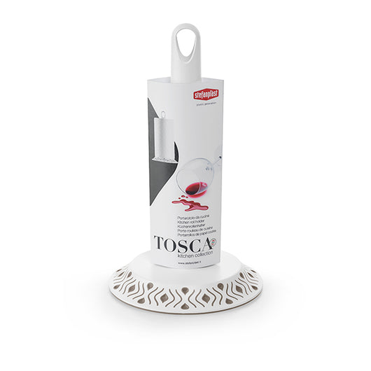 PORTAROTOLO DA CUCINA 'TOSCA' bianco/tortora  - STEFANPLAST
