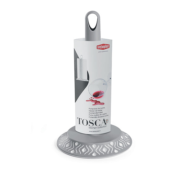 PORTAROTOLO DA CUCINA 'TOSCA' grigio/bianco  - STEFANPLAST