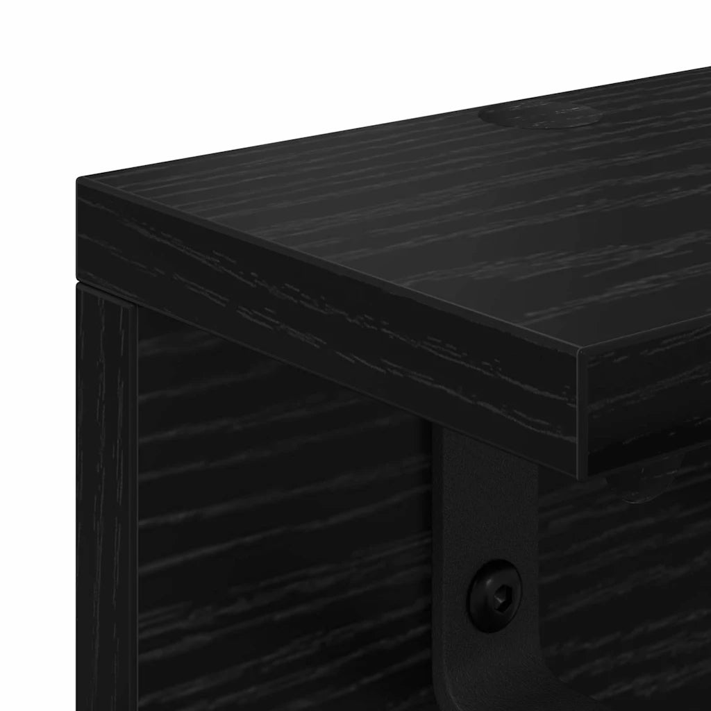 Appendiabiti a muro Rovere Nero 100 x 10,5 x 10,5 cm CFW6265518