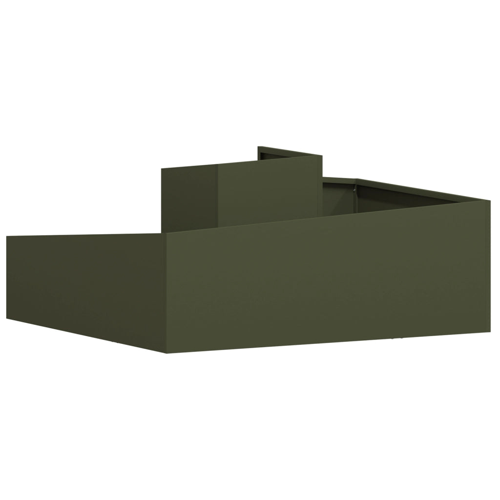 Fioriere Verde oliva Metallo Lunghezza 100 cm Fioriere