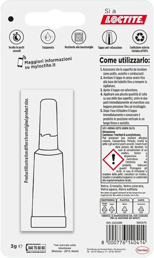 LOCTITE ATTAK VETRO - GR 3 CF=PZ 24- 1 confezioni