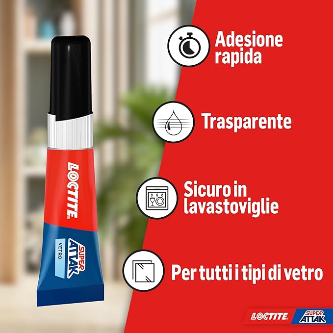 LOCTITE ATTAK VETRO - GR 3 CF=PZ 24- 1 confezioni