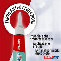 LOCTITE ATTAK GEL RIPOSIZIONABILE - GR 3 CF=PZ 12- 1 confezioni