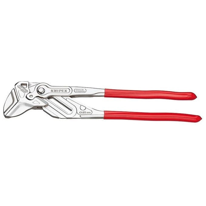 KNIPEX 86 03 400 Pinza chiave XL Pinza e chiave multifunzione 400 mm con impugnatura ergonomica e regolazione rapida colore Cromato
