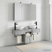 Set di Armadi da Bagno 4 pcs Sonoma grigio 100 x 14,5 x 70 cm 3406260