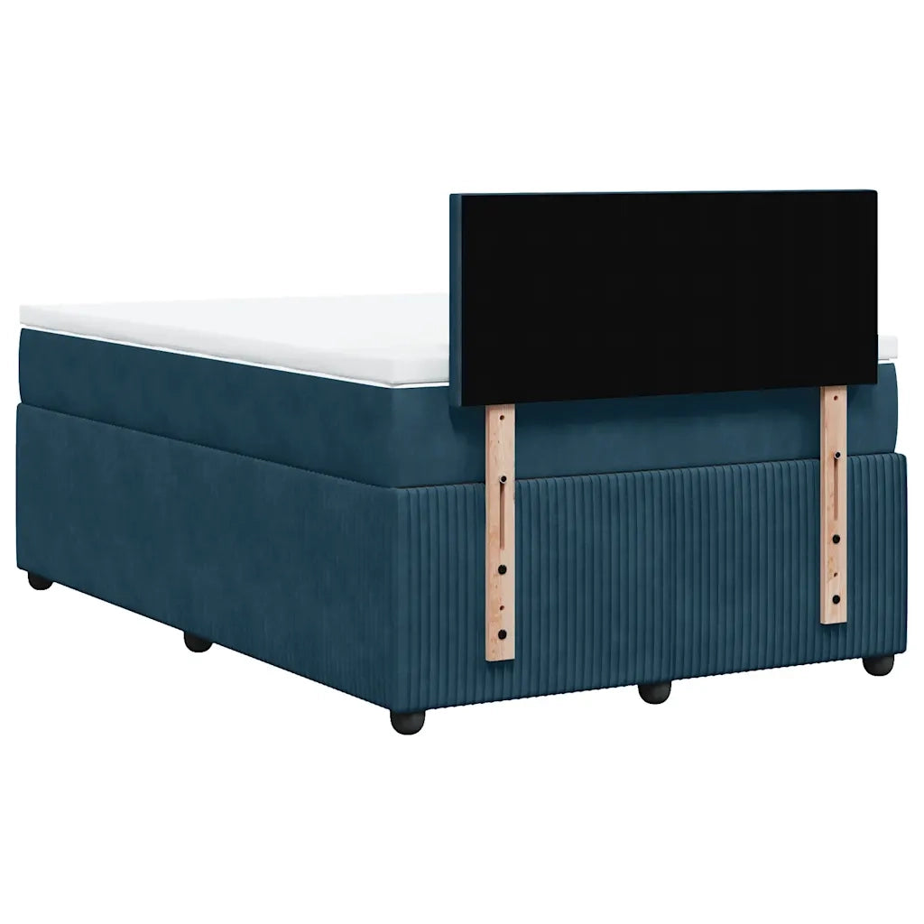 Giroletto a Molle con Materasso Blu 120x190 cm in Velluto 3289984