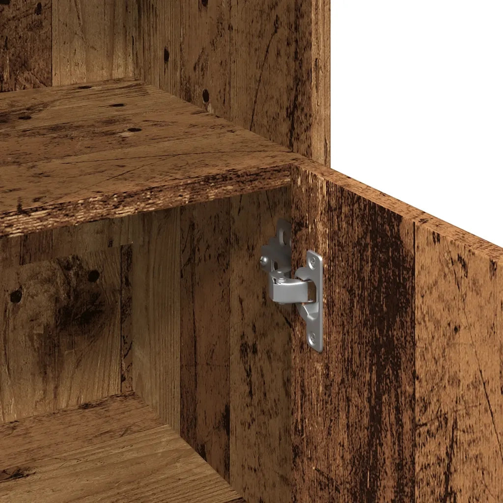 Mobile da Bagno Legno Antico 30x30x95 cm in Legno Multistrato