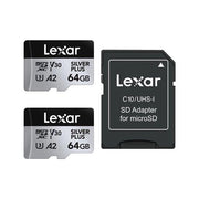 Scheda di memoria lexar lmssipl064g bnanu (2 pack) silver plus double