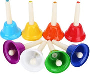 Set di Campane a Mano 8 Note Metalliche Campane Musicali a Mano in Chiavi Diatoniche Set di Strumenti Educativi Giocattolo - Contenuto HTML