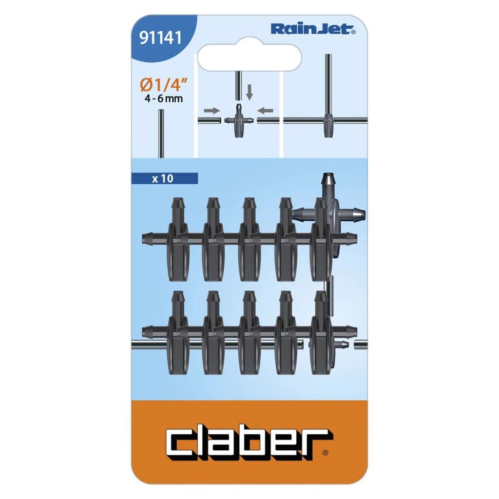 TEE PORTAGOMMA MICROTUBO SELF CLABER - RAINJET 91141 1/4 CF=PZ 10- 13 confezioni