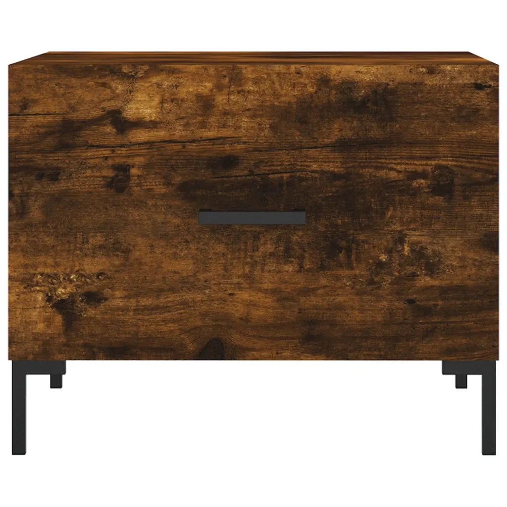 2 pz Tavolini salotto | Tavolino da caff¨¨ | Tavolino da Soggiorno Rovere Fumo 50x50x40cm Legno Multistrato