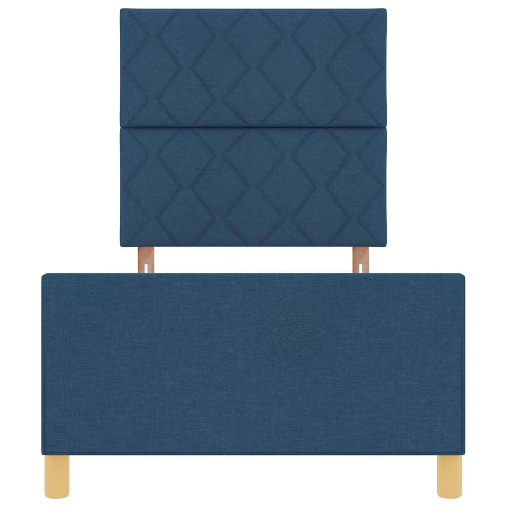 Struttura del letto con testiera Blu 90 x 200 cm Tessuto 3344780