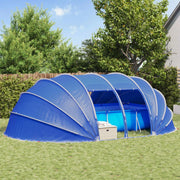 Tenda da piscina a cupola-Tenda per Piscina Verde 538 x 440 x 204 cm
