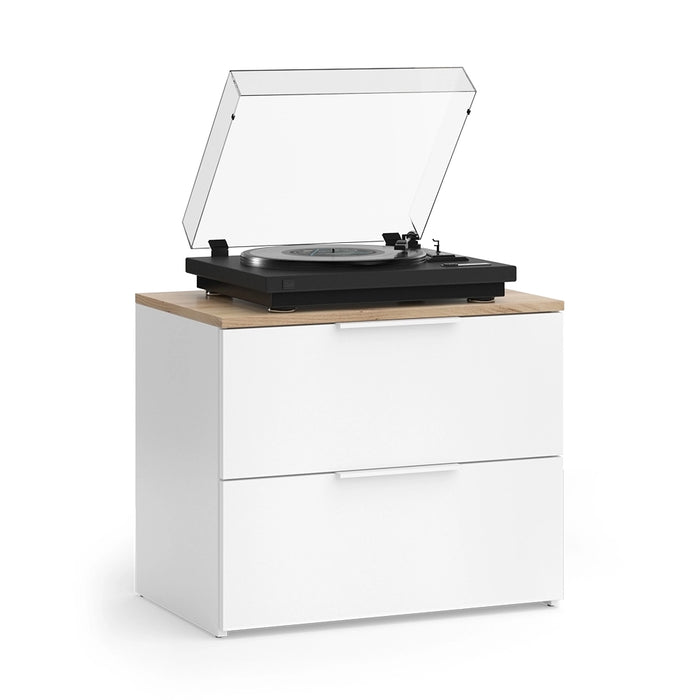 Vicco Cassettiera Bianco/Sonoma 40 x 50 cm con porta