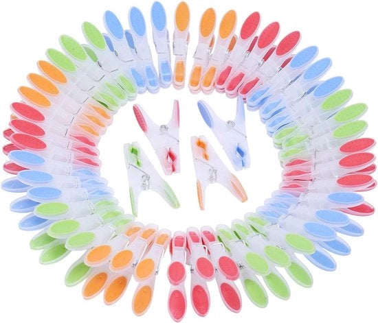 Set di Spille per Abbigliamento Extra Grandi - 6 Dozzine / 72 Pezzi - Clip Forti - Presa Antiscivolo - Spille per Abbigliamento Resistenti al Vento per Interno ed Esterno - Design Ergonomico - Spille per Abbigliamento per Casa - Accessori per Asciugatrice