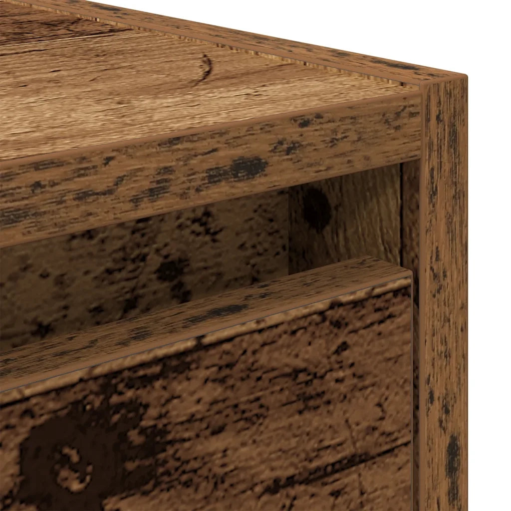 Comodino a Muro Legno Antico 38x34x40 cm