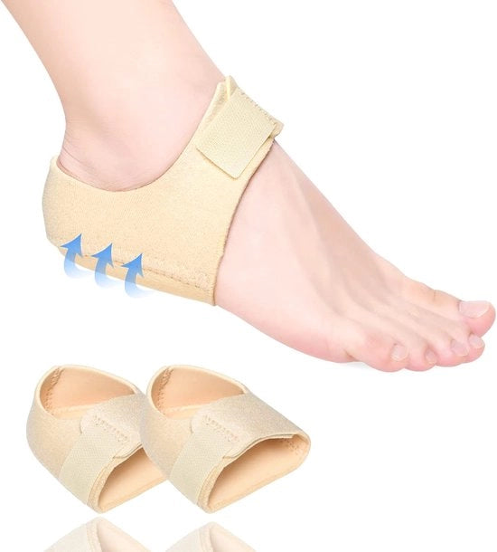 Supporto per calcagno, cuscinetti per calcagno in gel per la protezione contro danni al calcagno, supporto per calcagno, prevenzione di screpolature al calcagno, supporto per calcagno regolabile e respirante, supporto per calcagno per uomini e donne.