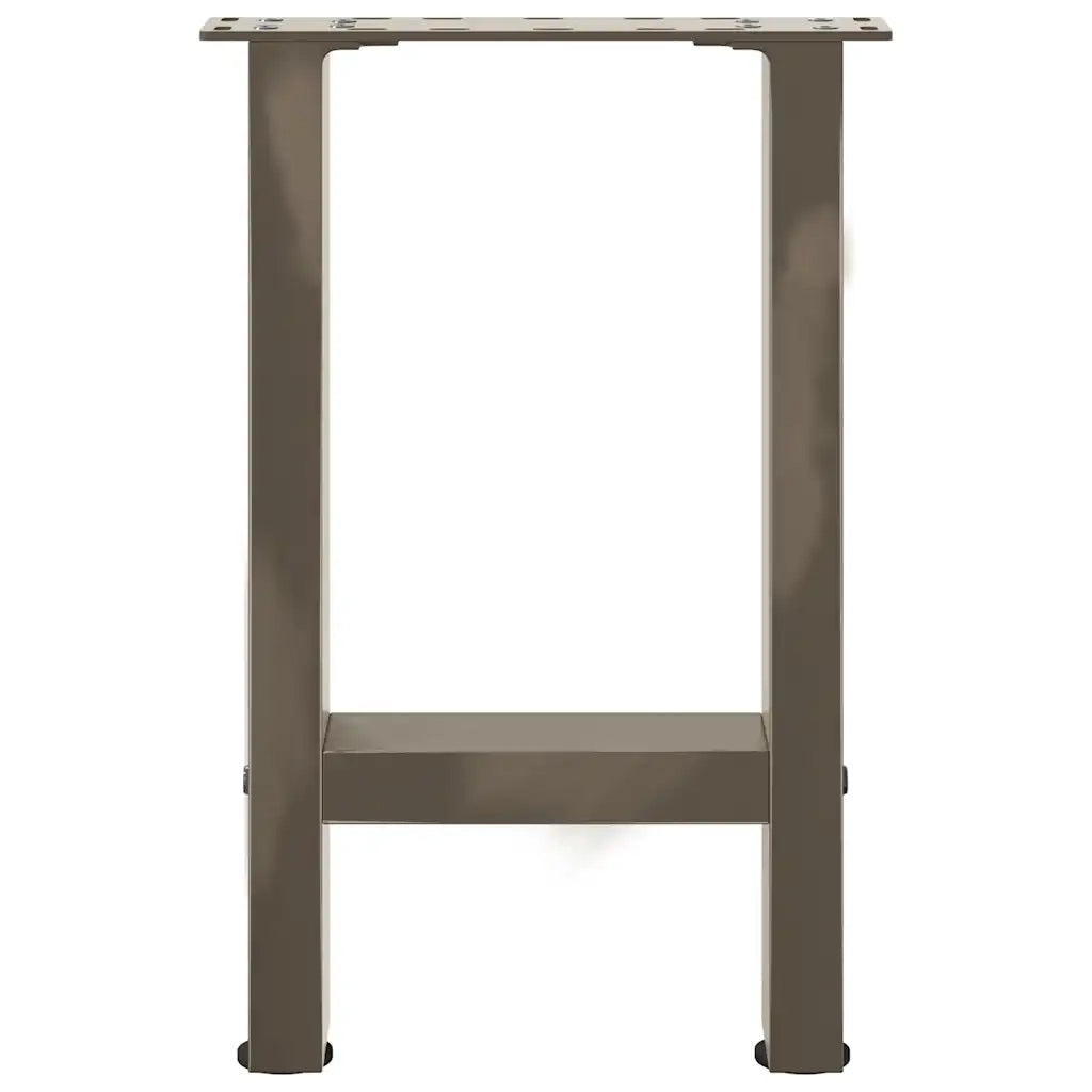 Gambe per Tavolino da Caffè in Acciaio Naturale 2 pz 28x(42-43) cm Acciaio 4013275