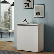 Mobile Portascarpe Astrina, Scarpiera 3 Ripiani Made in Italy, 80x37x102h cm Bianco
