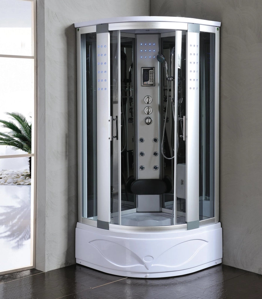 Cabina Doccia Idromassaggio, Sauna Bagno Turco Full Ozonoterapia 90x90cm Sicorage Otopra