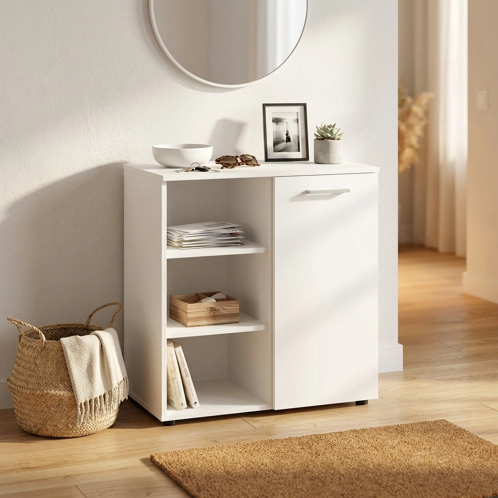 Mobile Ingresso Moderno Salvaspazio in Legno Composito cm 68x35x87 - LOUIS