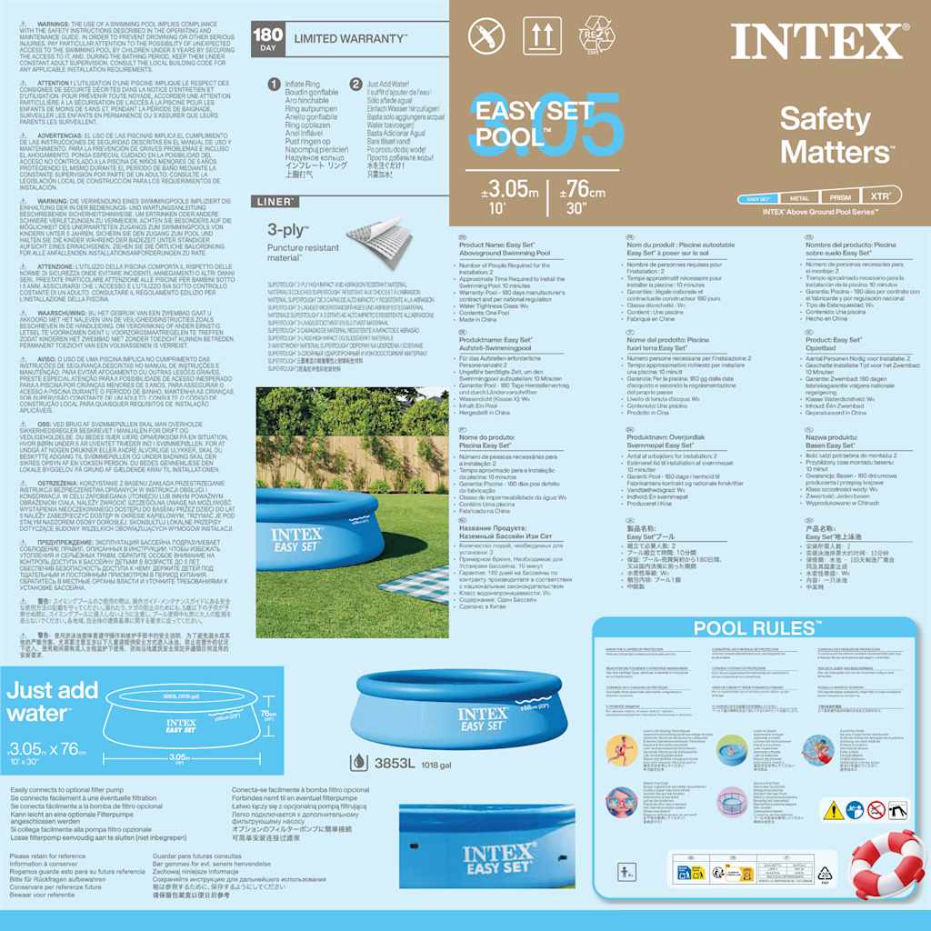 INTEX Piscina Easy Set 305x76 cm 28120NP 91476