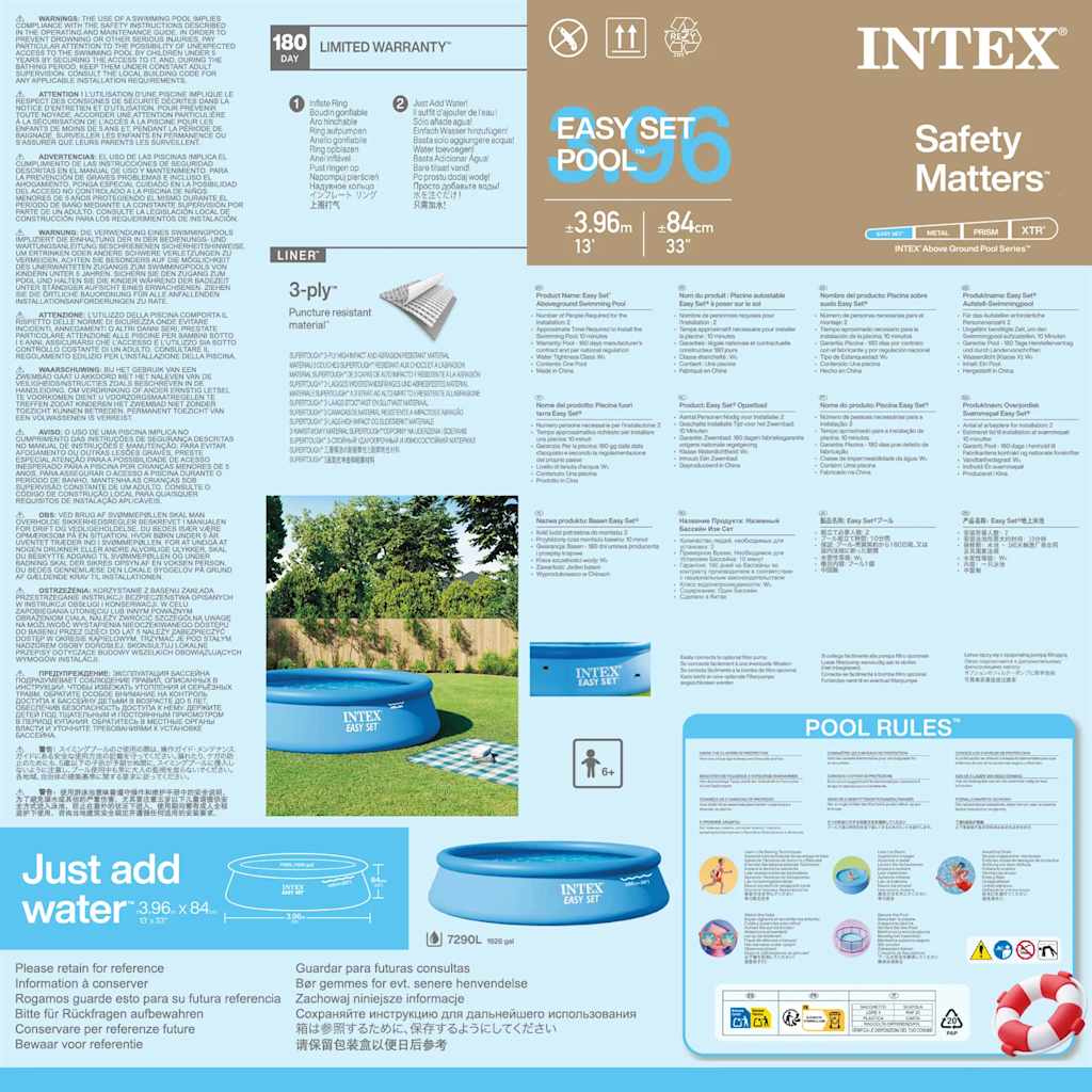 INTEX Piscina Easy Set 396x84 cm 28143NP 91478