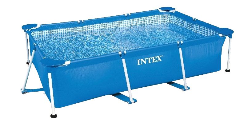 Intex piscina rectangular framequadrata blu 300x200x75cm 28272