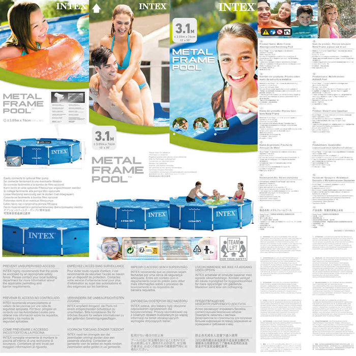 INTEX Piscina Metal Frame 305x76 cm 28200NP 91484