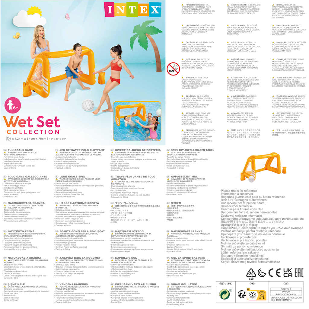 INTEX Porta Gioco da Piscina 140x89x81 cm 92567