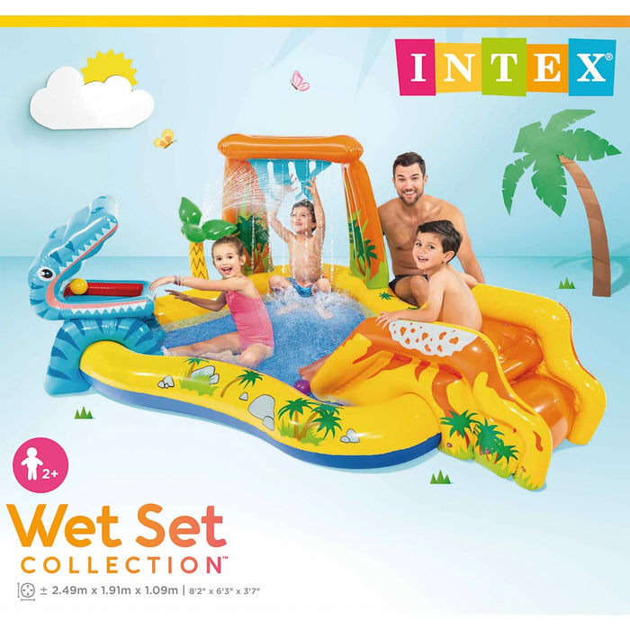 INTEX Piscina Gonfiabile Dinosaur Play Center 249x191x109 cm 57444NP 91525