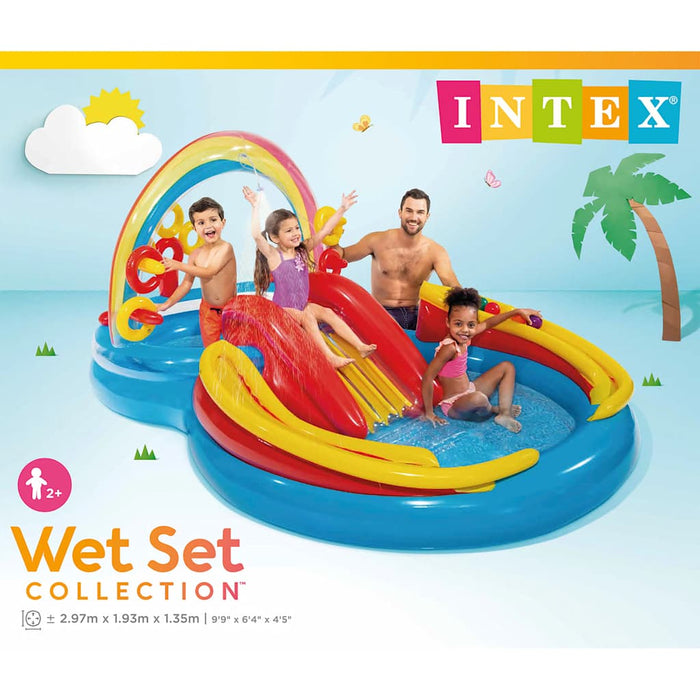 INTEX Piscina Gonfiabile Rainbow Play Center 297x193 x135 cm 57453NP 91526