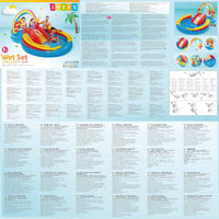 INTEX Piscina Gonfiabile Rainbow Play Center 297x193 x135 cm 57453NP 91526