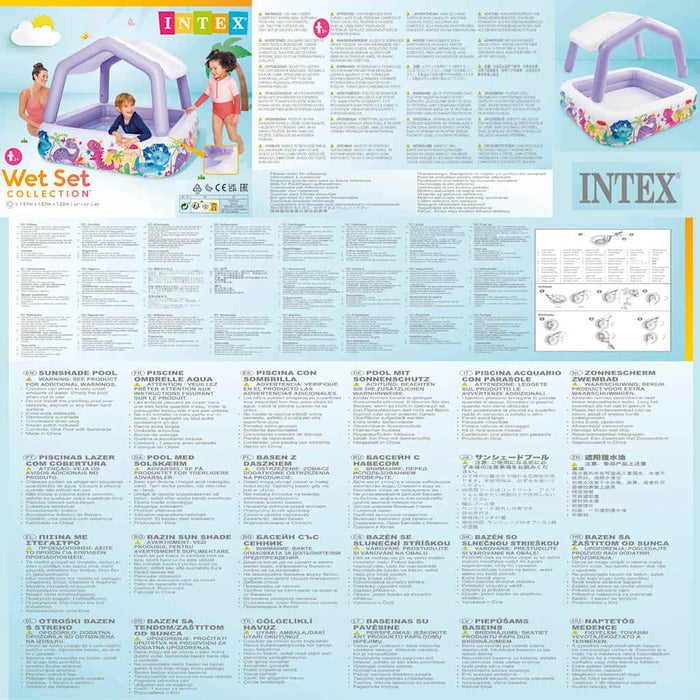 INTEX Piscina Gonfiabile con Parasole 157x157x122 cm 92533