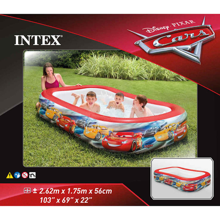 INTEX Piscina Cars Swim Center Multicolore 262x175x56 cm 92569