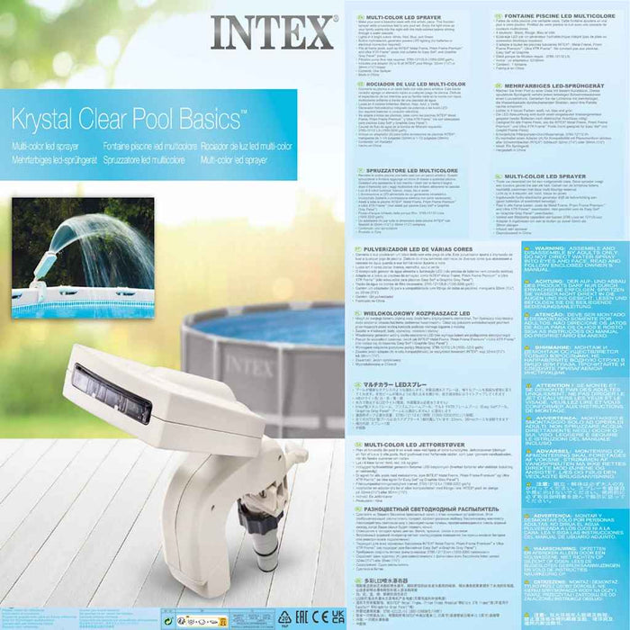 INTEX Spruzzatore da Piscina con LED in PP 28089 91057
