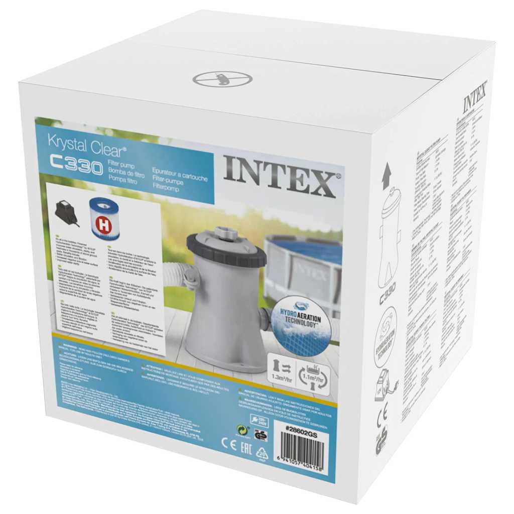 INTEX Pompa Filtrante a Cartuccia 1250 L/h 28602GS 91494