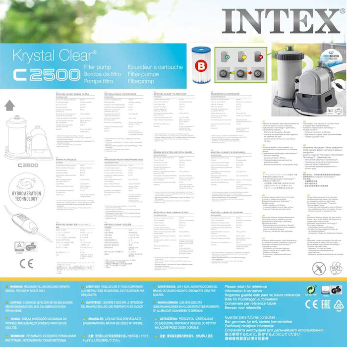 INTEX Pompa Filtrante a Cartuccia 9463 L/ora 28634GS 91498